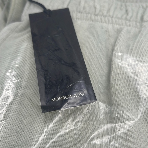 $168 NWT Monrow Men’s 100% Cotton Sweatpants Light Olive Ombré Slouchy Luxury - Picture 3 of 3